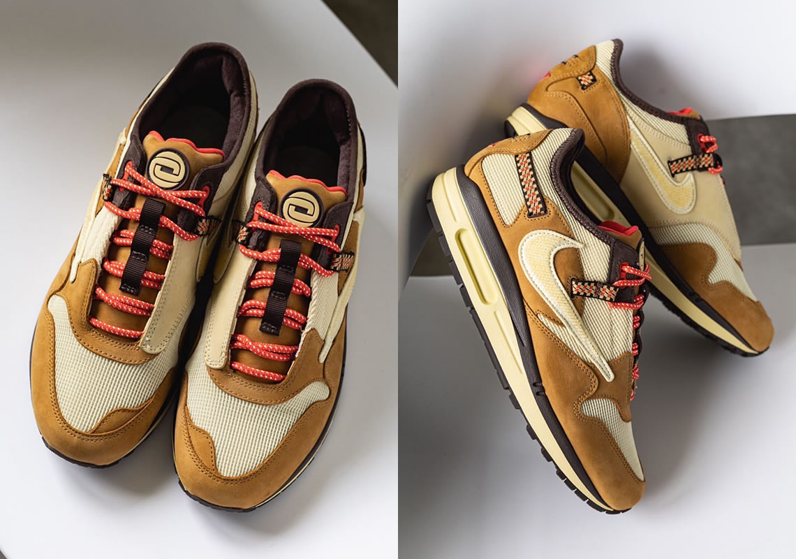 Travis Scott Nike Air Max 1 Wheat Do9392 701 (4) - newkick.vip